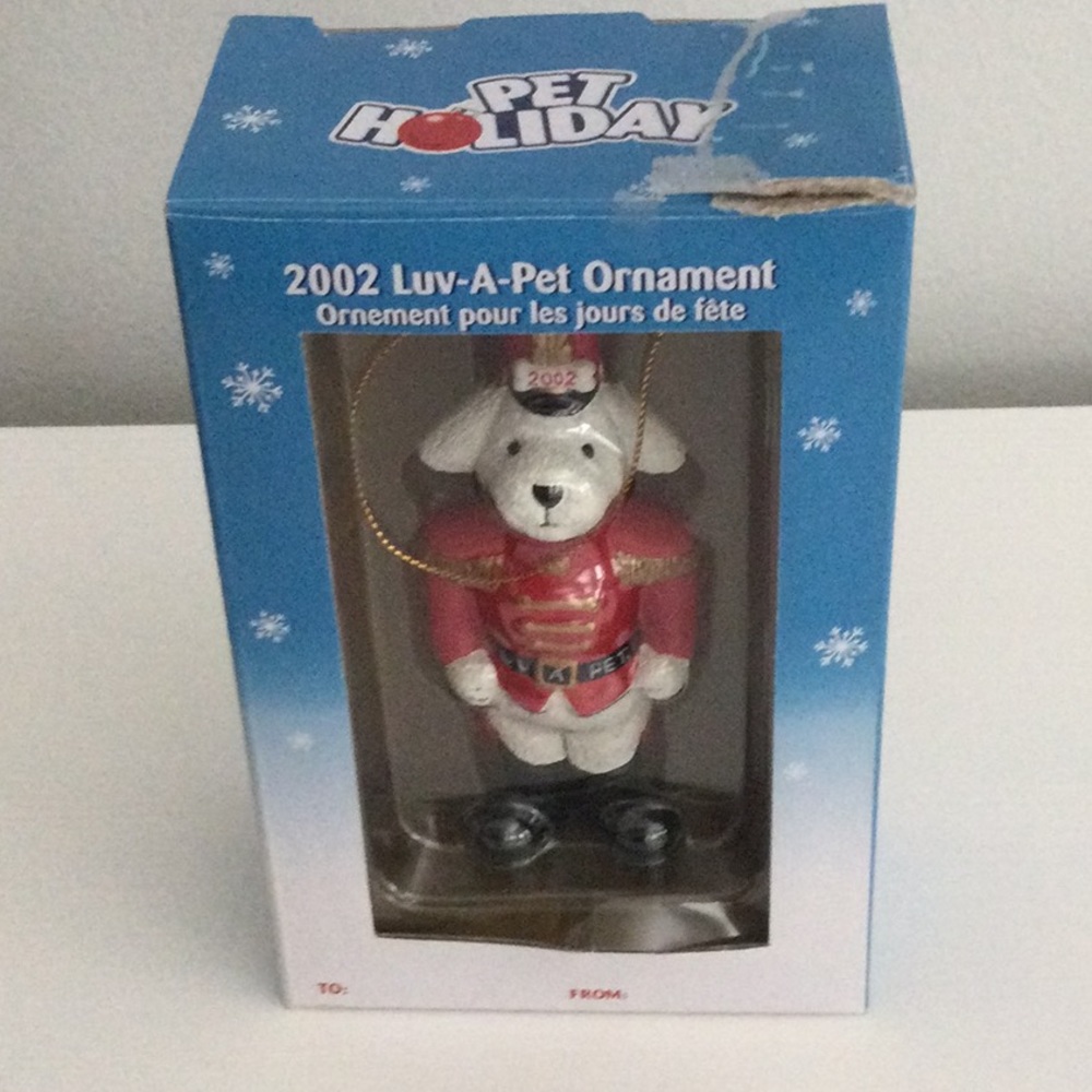 2002 Luv a Pet Dog Holiday Christmas Ornament Soldier Dog